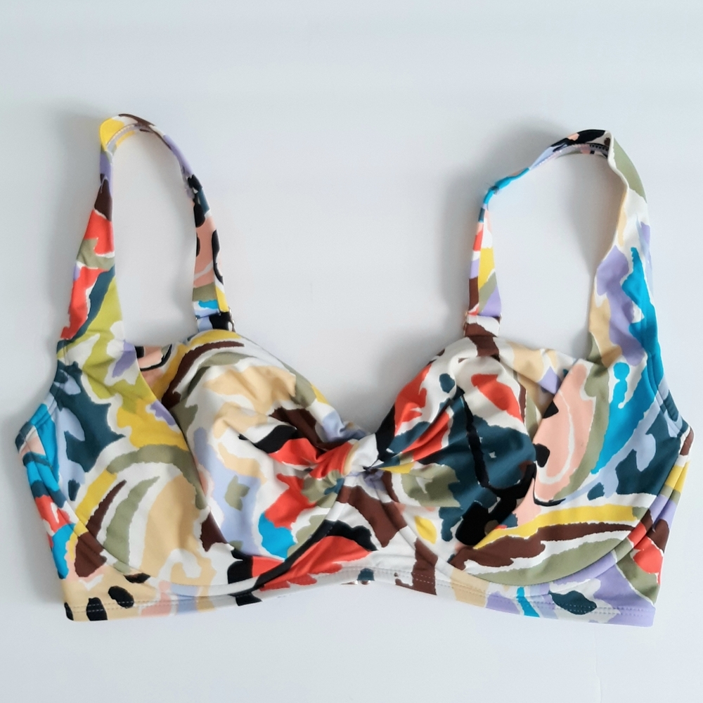 Anne Cole Twist Bikini Top 38DD - Picture 2 of 6